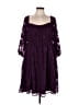 Torrid 100% Polyester Purple Casual Dress Size Lg Plus (0) - photo 1