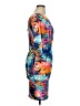 Nicki Minaj Graphic Blue Cocktail Dress Size XL - photo 4