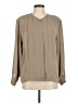Jones New York 100% Polyester Tan Long Sleeve Blouse Size 6 - photo 1