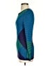 Nic + Zoe 100% Rayon Color Block Blue Pullover Sweater Size S - photo 5