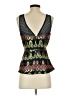 HD in Paris Blue Black Sleeveless Blouse Size 0 - photo 2