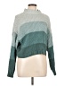 My Michelle 100% Polyester Color Block Teal Turtleneck Sweater Size L - photo 1