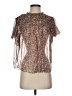 Joie Brown Short Sleeve Blouse Size S - photo 1