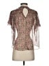 Joie Brown Short Sleeve Blouse Size S - photo 2