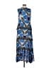 Oliphant 100% Polyester Print Blue Cocktail Dress Size L - photo 1
