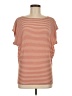 Max Studio Stripes Orange Short Sleeve T-Shirt Size M - photo 1