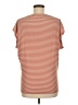 Max Studio Stripes Orange Short Sleeve T-Shirt Size M - photo 2