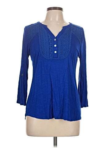 Cable & Gauge 3/4 Sleeve Blouse (view 1)
