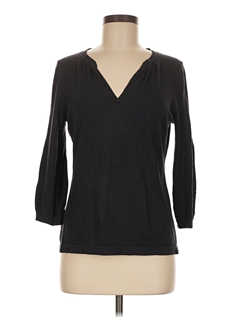 Pre-owned Ann Taylor Loft 3/4 Sleeve T-shirt In Black