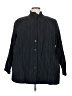 Foxcroft Solid Black 3/4 Sleeve Button-Down Shirt Size 3X - photo 1