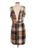Unbranded 100% Polyester Plaid Brown Casual Dress Size L - photo 2