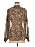Torrid 100% Polyester Animal Print Brown Long Sleeve Blouse Size Med Plus (00) - photo 1