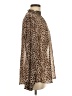 Torrid 100% Polyester Animal Print Brown Long Sleeve Blouse Size Med Plus (00) - photo 4