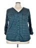89th & Madison 100% Polyester Teal 3/4 Sleeve Blouse Size 3X - photo 1
