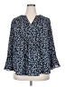 Style&Co 100% Polyester Blue 3/4 Sleeve Blouse Size XXL - photo 1