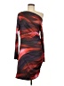 Unbranded Graphic Red Cocktail Dress Size L - photo 1