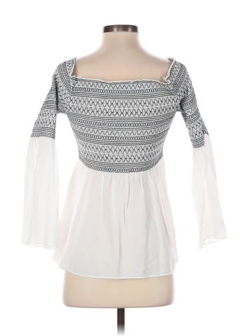 Ecru Long Sleeve Blouse (view 2)