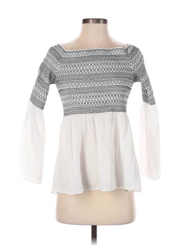 Ecru Long Sleeve Blouse (view 1)