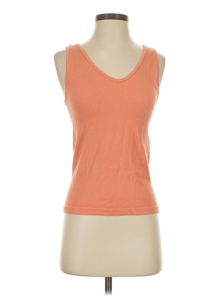 Pre-owned Dip Tank Top Orange Scoop Neck Tops