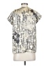 Theory 100% Silk Gray Short Sleeve Silk Top Size S - photo 2
