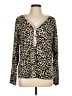 Shein Tan Long Sleeve Henley Size L - photo 1