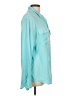 Equipment 100% Silk Color Block Teal Blue Blouse Size L - photo 4