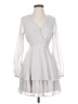 Japna 100% Polyester White Gray Cocktail Dress Size S - photo 1