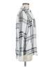 Tinsel 100% Viscose Plaid Silver Long Sleeve Blouse Size M - photo 4