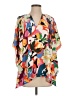 Crosby 100% Polyester Tropical Orange Kimono Size S - photo 1