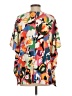 Crosby 100% Polyester Tropical Orange Kimono Size S - photo 2