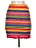 Shein 100% Polyester Chevron-herringbone Red Orange Casual Skirt Size 4 - photo 2