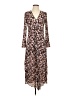 Vince. 100% Polyester Animal Print Brown Casual Dress Size 0 - photo 1
