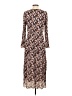 Vince. 100% Polyester Animal Print Brown Casual Dress Size 0 - photo 2