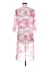 Lularoe 100% Polyester Tie-dye Pink Kimono Size M - photo 2
