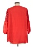 AGB 100% Polyester Red 3/4 Sleeve Blouse Size L - photo 2