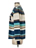 Coupé Collection 100% Polyester Stripes Teal Long Sleeve Blouse Size M - photo 5