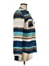 Coupé Collection 100% Polyester Stripes Teal Long Sleeve Blouse Size M - photo 4