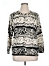 August Silk Paisley Black Pullover Sweater Size 1X - photo 1