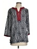 Talbots 100% Cotton Gray 3/4 Sleeve Blouse Size S - photo 1