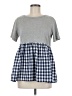 Shop Basic USA Checkered-gingham Gray Casual Dress Size M - photo 1
