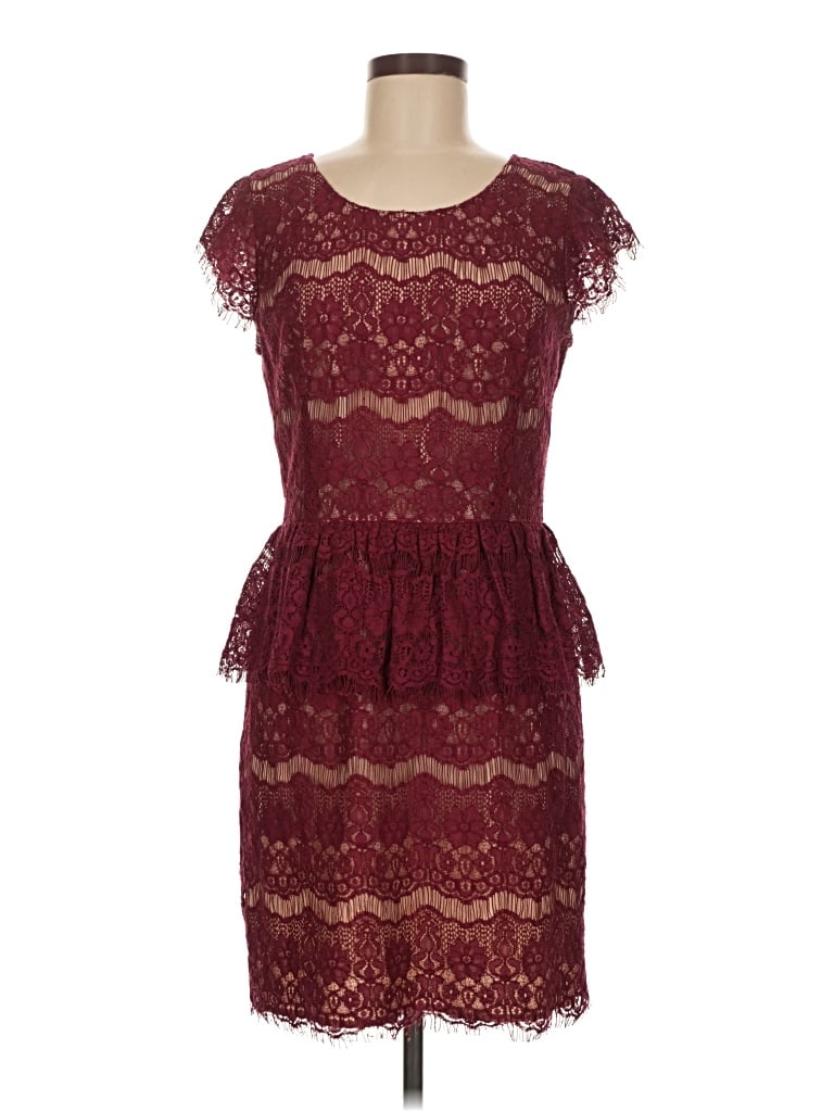 Pre-owned Maeve Cocktail Dress In Burgundy