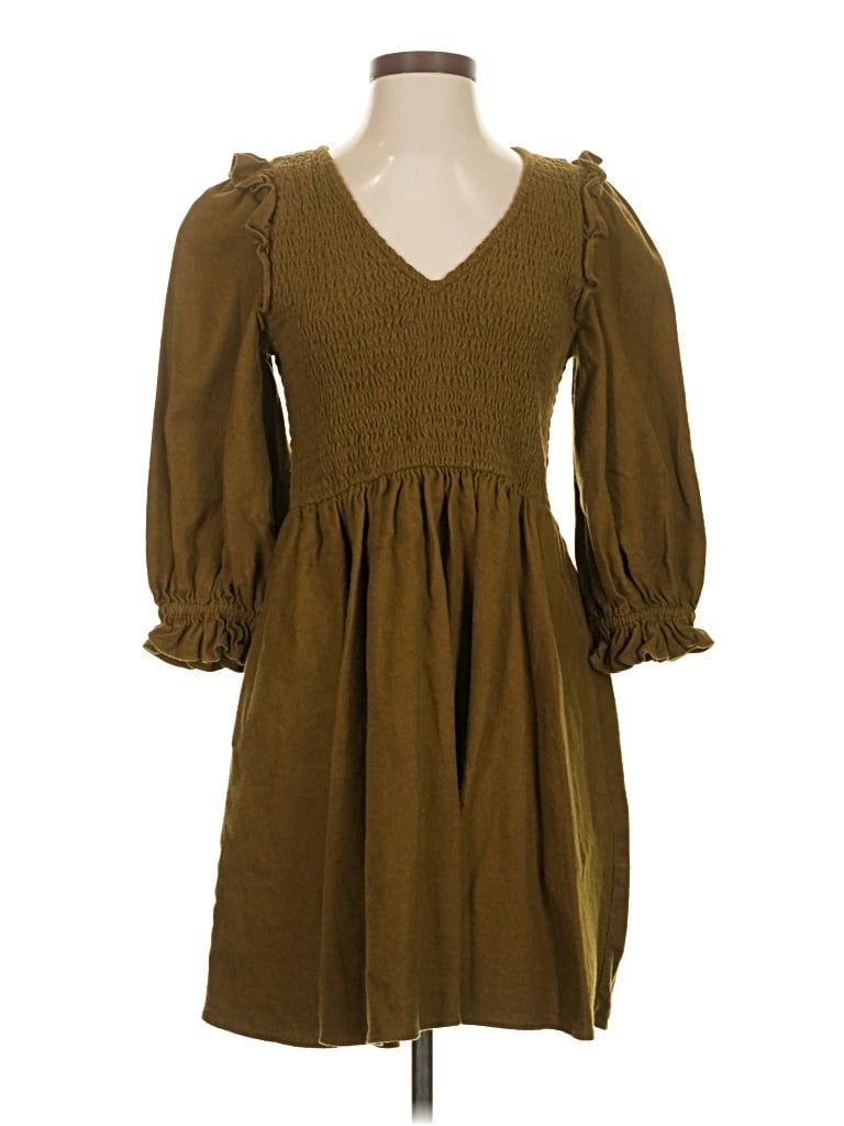 Pre-owned Madewell Casual Dress In Green