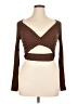 Sovere Brown Long Sleeve Top Size 14 - photo 1