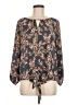West Kei 100% Polyester Blue Long Sleeve Blouse Size M - photo 1