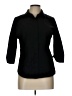 Worthington Black 3/4 Sleeve Button-Down Shirt Size L (petite) - photo 1