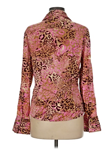 Cache Long Sleeve Silk Top (view 2)