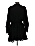Aqua 100% Polyester Solid Black Casual Dress Size L - photo 2