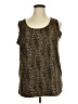 ERENA woman 100% Polyester Gold Tank Top Size 1X - photo 1