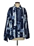 Graver Studio Print Blue Denim Jacket Size 2 - photo 1