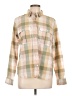 Gap 100% Cotton Plaid Tan Long Sleeve Button-Down Shirt Size L - photo 1